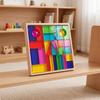 Акриловые блоки с деревянной коробкой, полупрозрачная игрушка, обучающая, для игровой комнаты