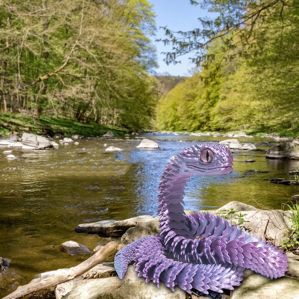 3D-печатные светящиеся радужные трансграничные поделки украшения подарок креативные ручные 3D-печатные украшения для автомобиля в виде змеи