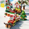 Toylinx Christmas Educational Building Blocks Santa Claus Christmas Tree DIY 690 PCS Architectural Model Gift for Boys and Girls