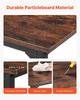 Computer Desk, 160 cm Office Gaming Desk for Home Office, Writing Study Work Modern Simple Table with Metal Frame for Large Legroom, Rustic Brown and