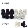 5pcs E27 E14 AC Power Socket Led Light Bulb Lamp Base Converter for Cap Head Power Holder Electric Pendant Screw Lamp Shade