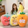 60cm Cute Plush Avocado Toy Cartoon Strawberry Stuffed Carrot Banana Pillow Fruit Kids Toy Kawaii Birthday Gifts