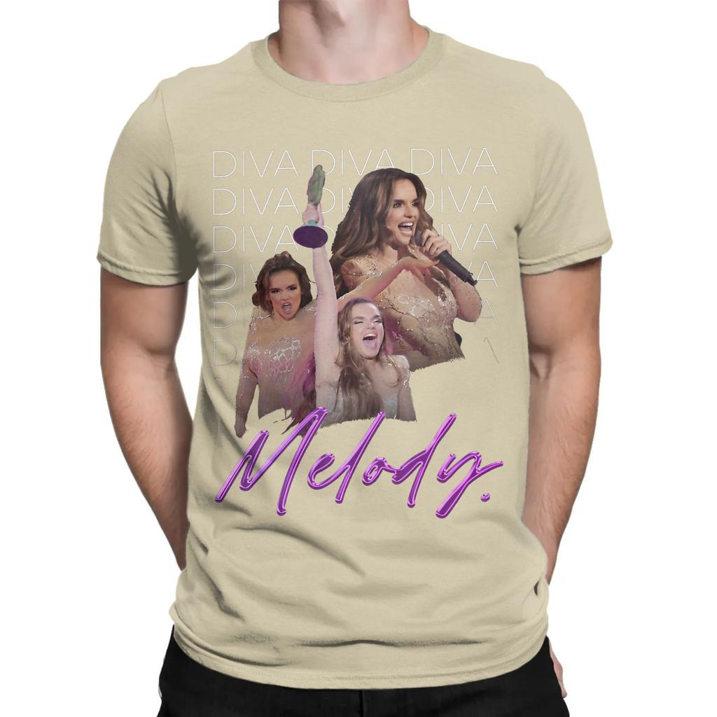 Melody Esa Diva Eurovision 2025 Spain Graphic Printing T Shirt for Men Women  Pure Cotton  Tee Shirt Clothing