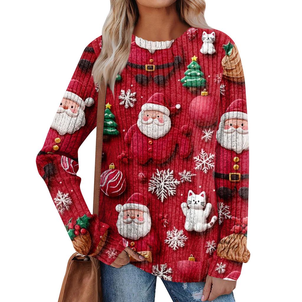 Женский принт Легкий Топ с круглым вырезом из матового хлопка