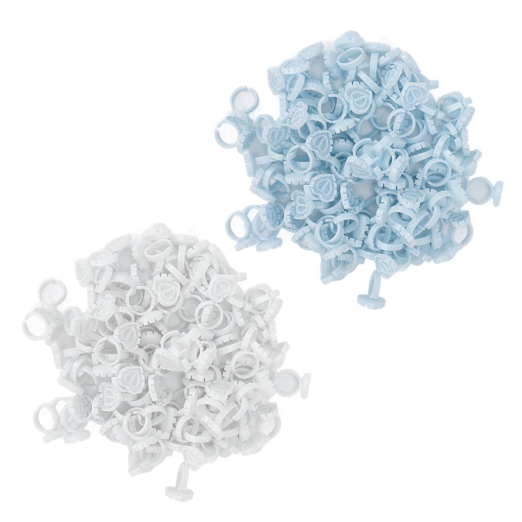 100 шт., клейкие кольца для наращивания ресниц, одноразовые в форме сердца, накладные глазки, цветущие чашки, инструменты