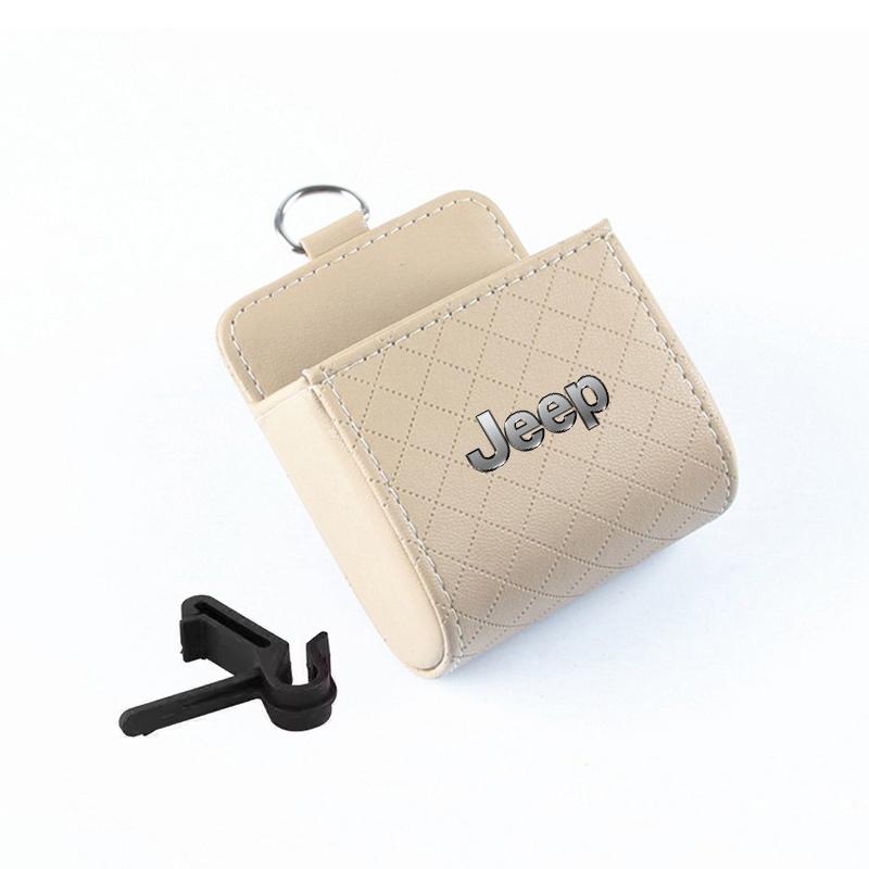 1Pcs Car Storage Bag Car Air Outlet Debris Organizer For Jeep Grand Cherokee Wrangler JK Gladiator Compass Renegade Patriot ALM1