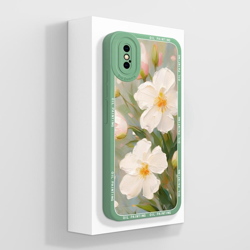 Для Apple iPhone X XR XS SE 6 7 8 11 12 Pro Max Plus Mini чехол для телефона роскошный цветочный узор мягкий жидкий силиконовый противоскользящий защитный чехол для iPhone