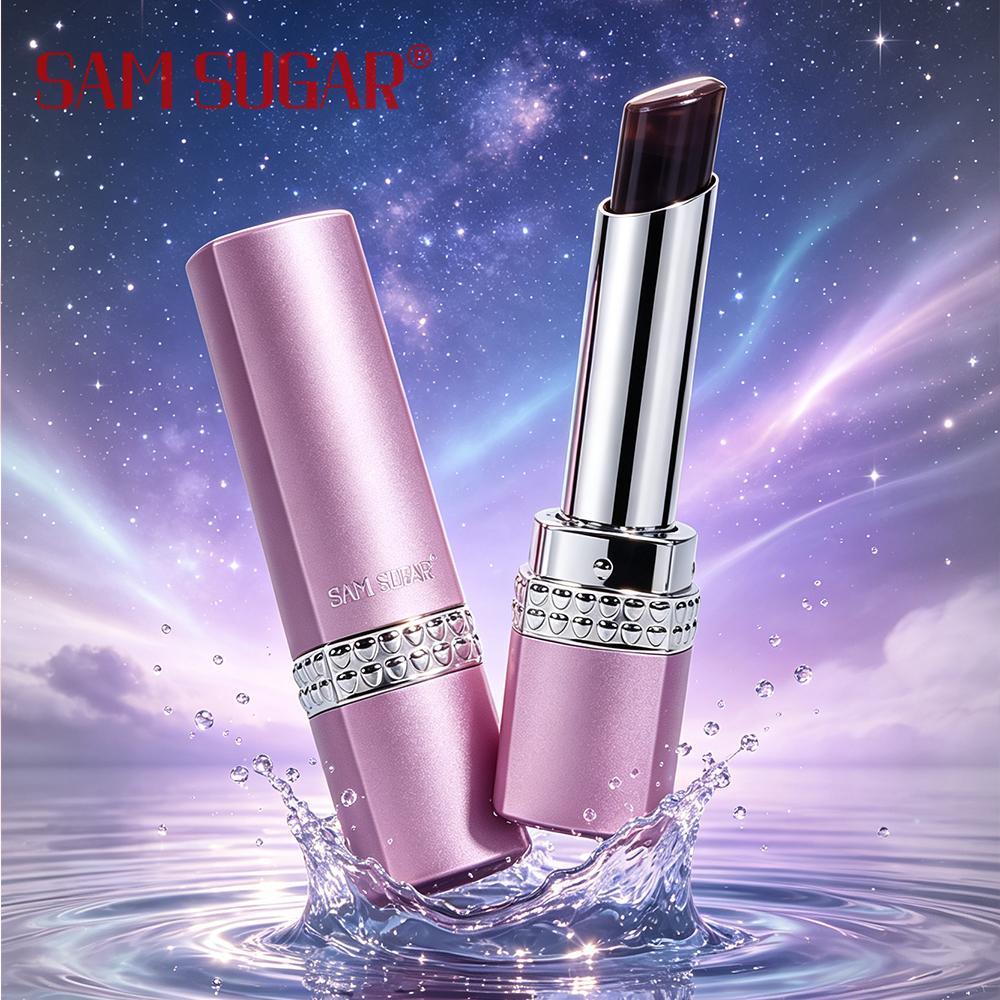 SAM SUGAR Black Lipstick Color Changing Moisturizing Lipstick, Long-Lasting Hydrating Glossy Lip Balm, Natural Tinted Lip Makeup Cosmetics for Women