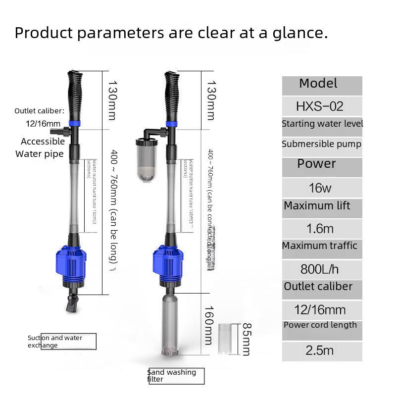 Электрический водосменник и пескомойка Sensen: Автоматический очиститель аквариума