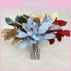 Faux Flocking Cloth Foliage Bouquet For Wedding Styling Home Decor Photo Props