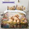 Beautiful Poodle Pattern Bedding Home Decoration Birthday Gift (1 * duvet cover + 2 * pillowcase, without core)