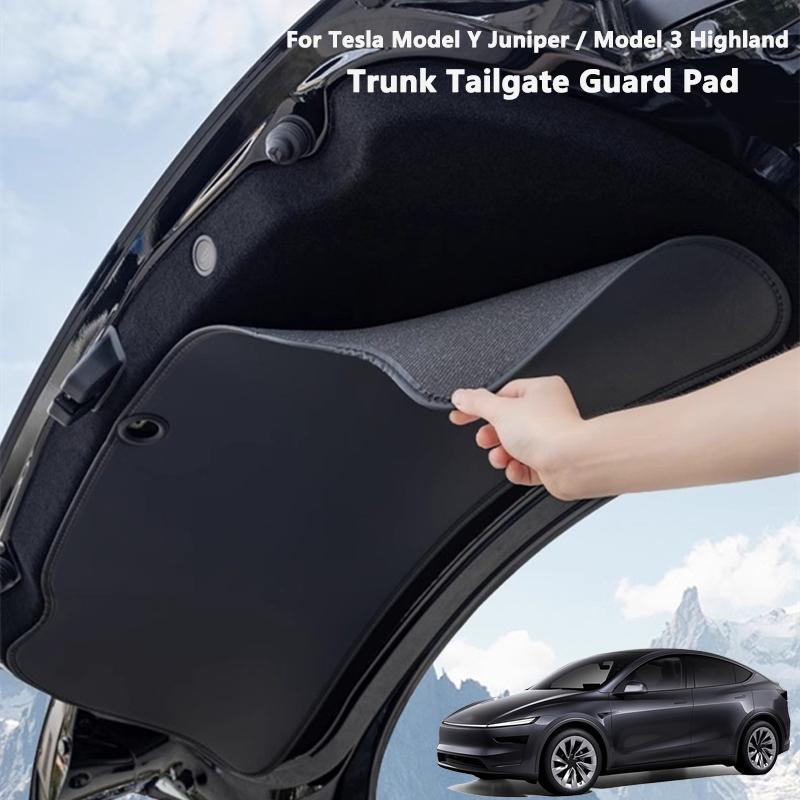 ZPK1 For Tesla Model Y Juniper / Model 3 Highland Trunk Tailgate Guard Pad Leather Trunk Protective Anti-dirty Pad Car Accessories