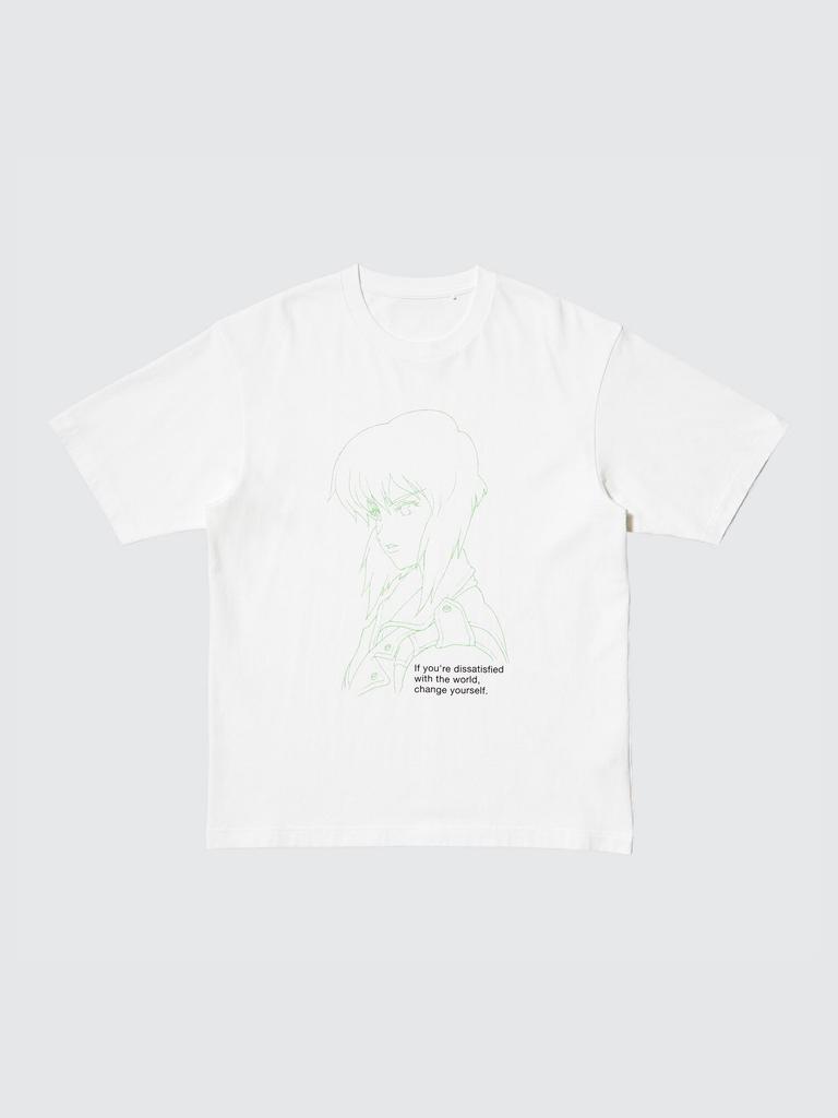 Ghost In The Shell T-shirts Men's Anime Oversized Graphic T-Shirt Japanese Old School Anime T-shirt Y2k Men's Clothes Male Top