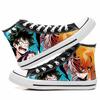 Anime My Hero Academia Cosplay Casual Graffiti High Help Canvas Shoes Cos Hip Hop Student Shoes