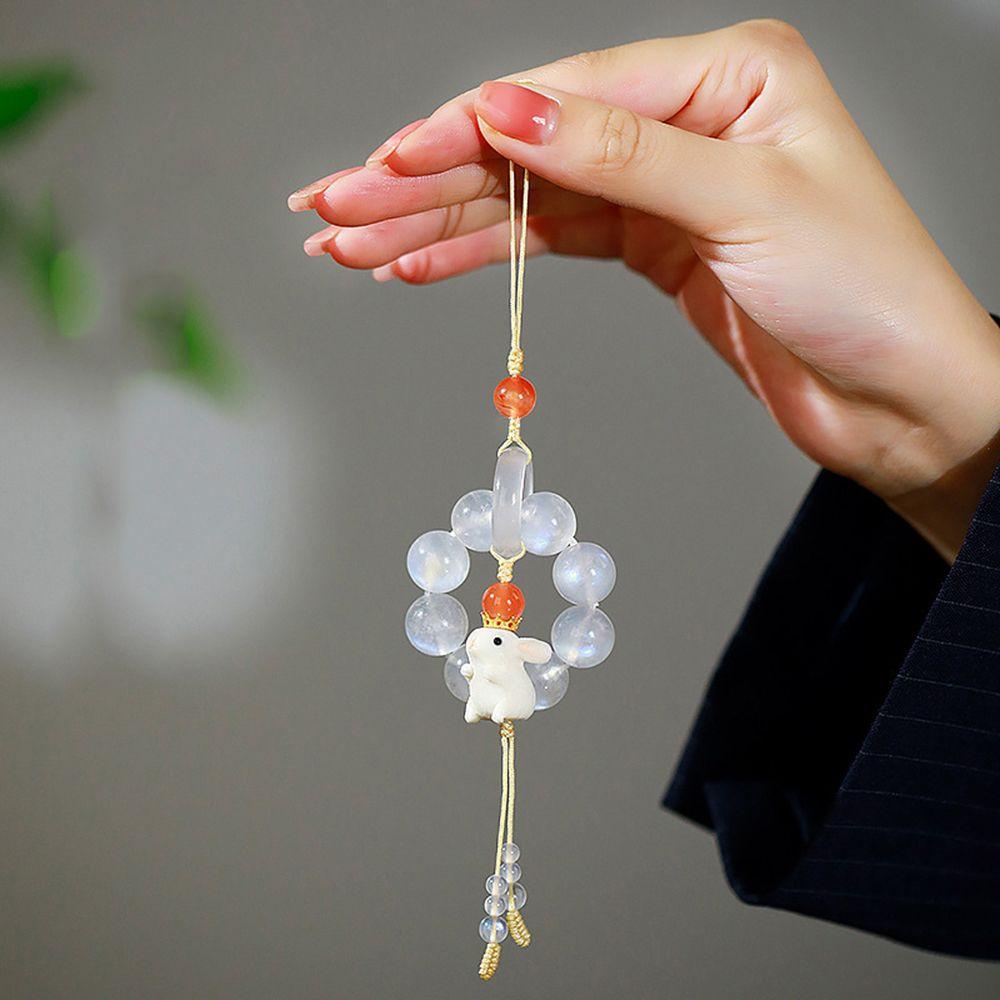 Mobile Phone Strap Beaded Cell Phone Lanyard Mobile Phone Lanyard Phone Accessories Rabbit Keychain