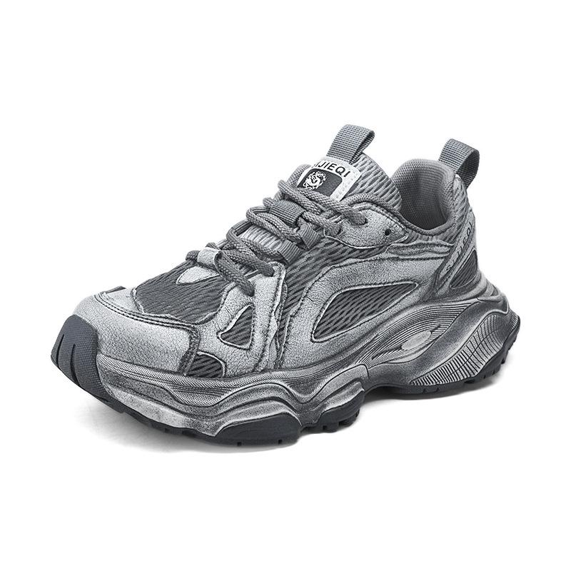 Папины кроссовки мужские осенние кожаные дышащие новая модная тенденция универсальные на платформе кроссовки для бега повседневные спортивные трендовые кроссовки