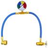 Metal AC Refrigerant Recharge Hose Kit with 1/2 Acme Thread Pressure Gauge Sturdy R134A Car Air Conditioner Recharging Hose