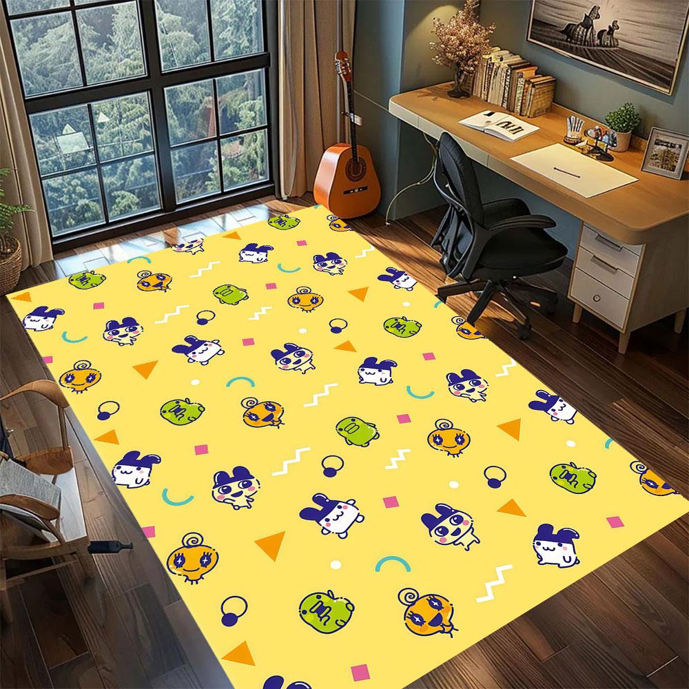 Tamagotchi anime character Carpet for Living Room Bedroom Home Decor Cool Movie Mat Play Floor Mat