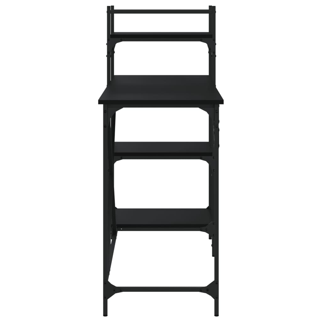 Computer Desk with Shelf Black 120 x 47 x 109 cm