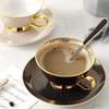 1 комплект, чашка и блюдце из костяного фарфора, белая/черная кофейная кружка с сеткой, инкрустация золотым краем, посуда, подарок