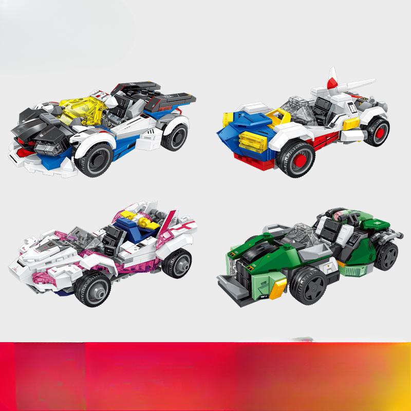 Строительные блоки Cool Team Racing Совместимые мальчики Мелкие детали Собранные образовательные строительные блоки Детские игрушки