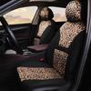 Car Seat Covers - Leopard Pattern Integrated Auto Seat Cover Hot Sale Flannel Fabric 2 Pieces For Front Driver Seat