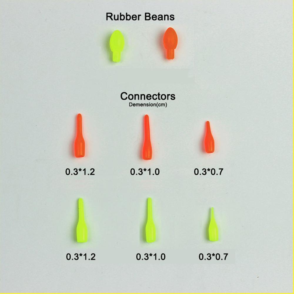 Stoppers Rubber Conspicuous Rubber Beans Flotador Pesca Connectors Fishing Floats Drift Tail