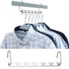 New 1 Pcs 37cm Multifunctional Space Saving Metal Hangers With Magic Hook 6 Hole Clothing Wardrobe Organize Hanger Holder