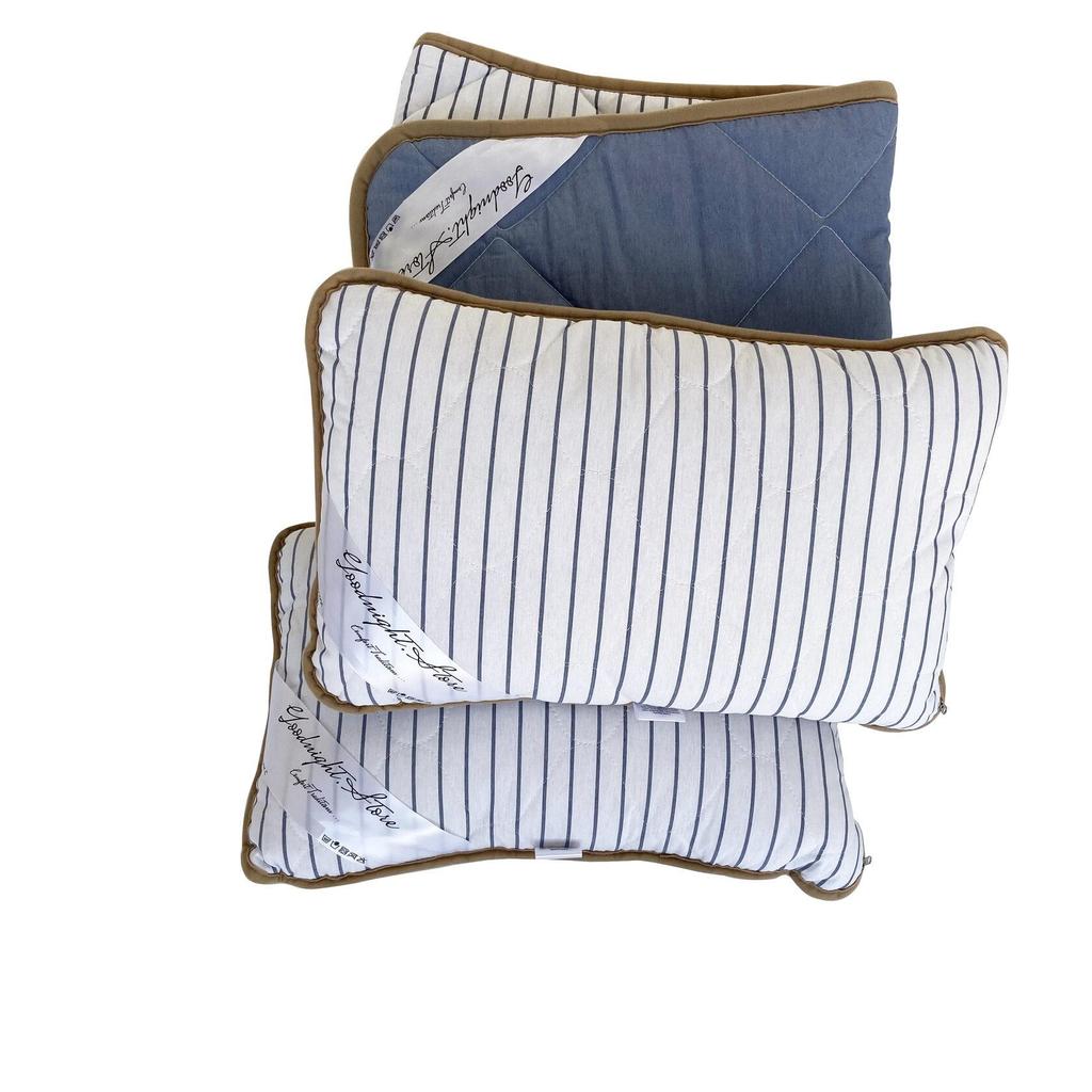 Merino Wool Blanket Set + Pillow Goodnight.Store Blue All Season