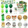 Décoration de fête - Jungle - Anniversaire Garçon 1 An - Guirlande Ballons - Réutilisable - Multicolore