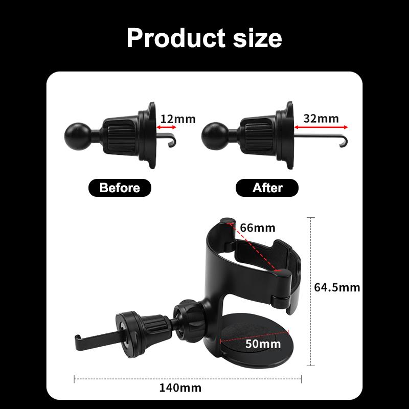 for Porsche Panamera Cayenne 911 Taycan Macan Carrera-GT 944 918 Car Cup Holder Air Vent Outlet Drink Coffee Ashtray Mount Stand