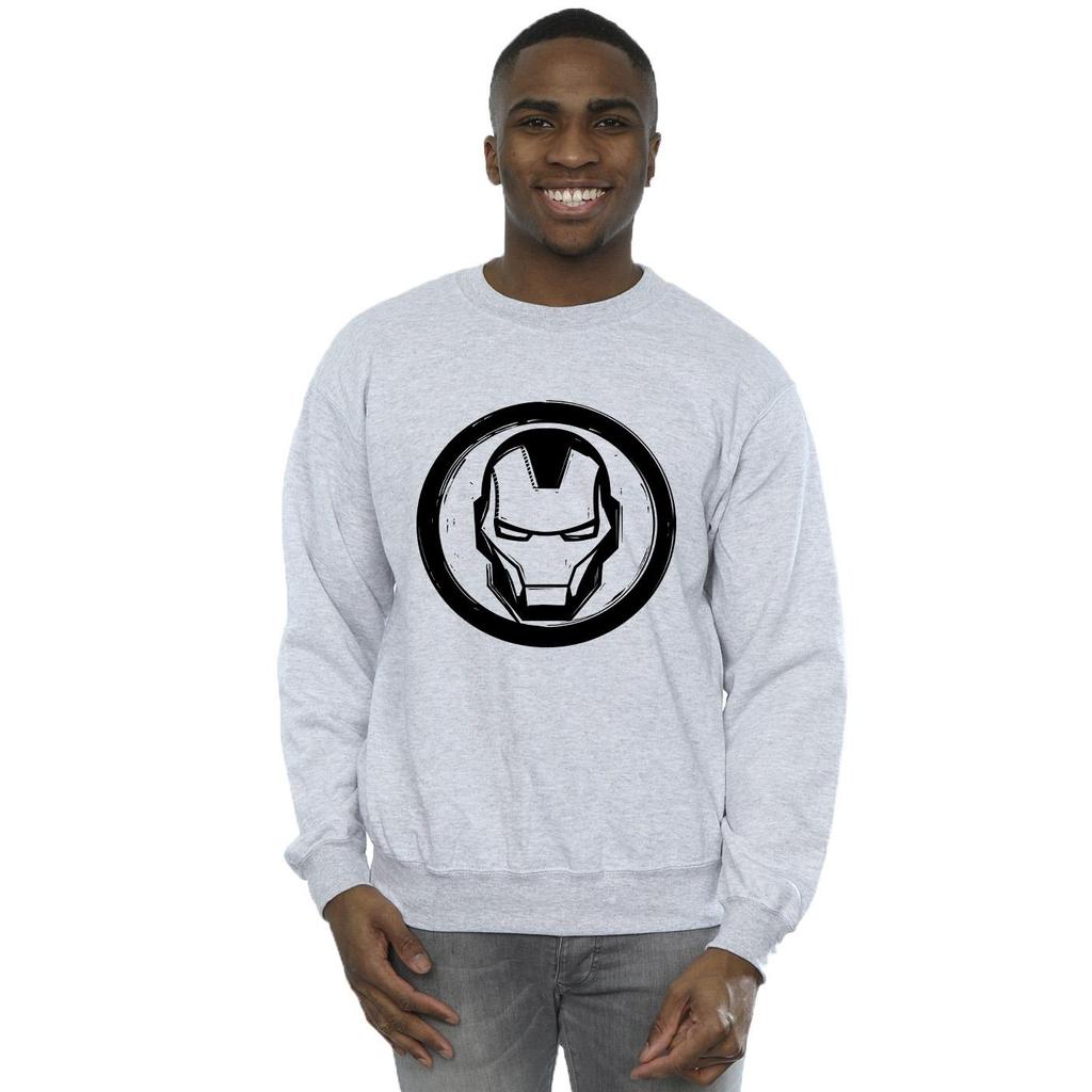 Marvel Mens Iron Man Chest Logo Sweatshirt