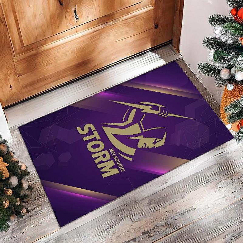 Melbourne Storm Crystal Velvet Carpet Soft Anti?Slip Floor Mat Comfortable Home Living Room Bedroom Decor Rug