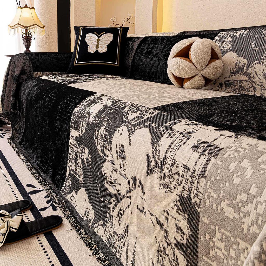 New Sofa Cover Cloth for All Seasons Retro Mid Century Style Sofa Towel Full Cover Sofa Blanket