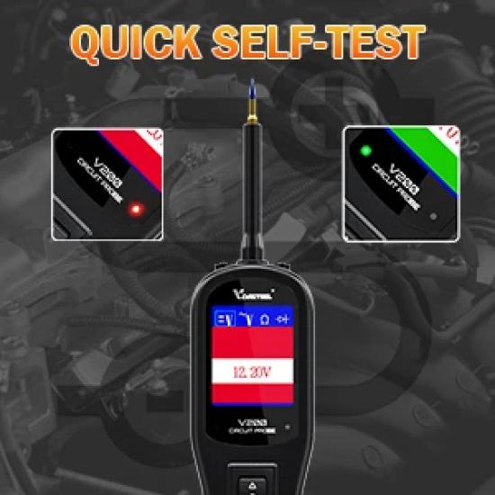 VDIAGTOOL V200 Автомобильный электрический тестер цепи 6В-30В Автомобильный набор зондов питания Тестер электрической системы ЖК-дисплей Тестер напряжения