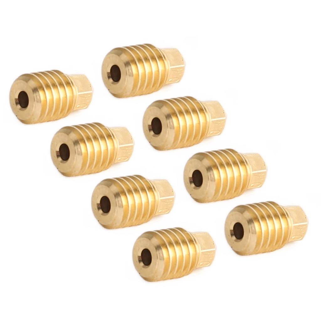 8Pcs 3D Printer Brass Nozzle Hotend Replacement for Bambu Lab X1c P1p 1.75 0.4mm High Temperature