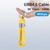 13 см USB4 Кабель для PD240W Power Delivery и 40 Гбит/с Передачи Совместимый 8K Видео Передача