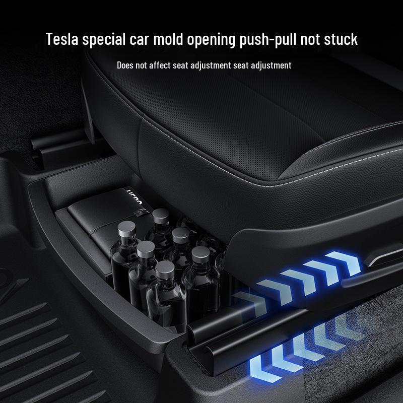 BJBT Under-Seat Storage Organizer for Tesla Model Y Facelift, Tesla3 Accessories