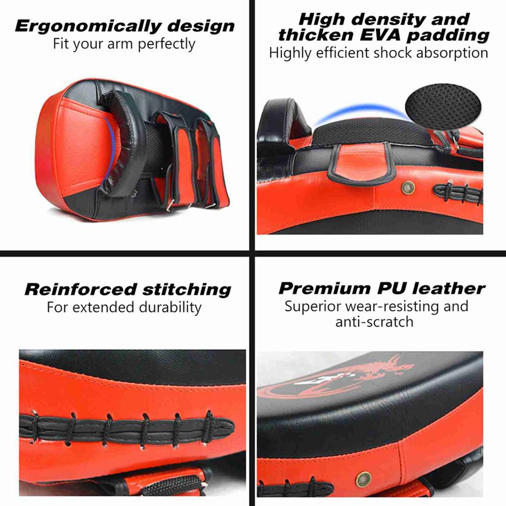 Boxing Pad Kick Boxing Muay Thai Punching Pad Curved Strike Shield Boxing Training Mitt Punching Pad Arc Pad Boxing
