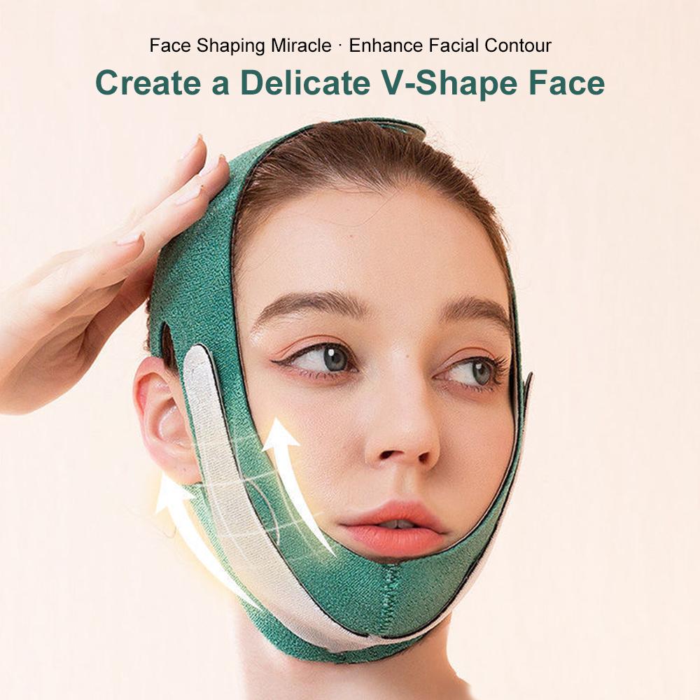 Face-Lift With Sleep Face V Shaper Facial Slimming Bandage Relaxation Shape Lift Reduce Double Chin Face Thining Band Massage