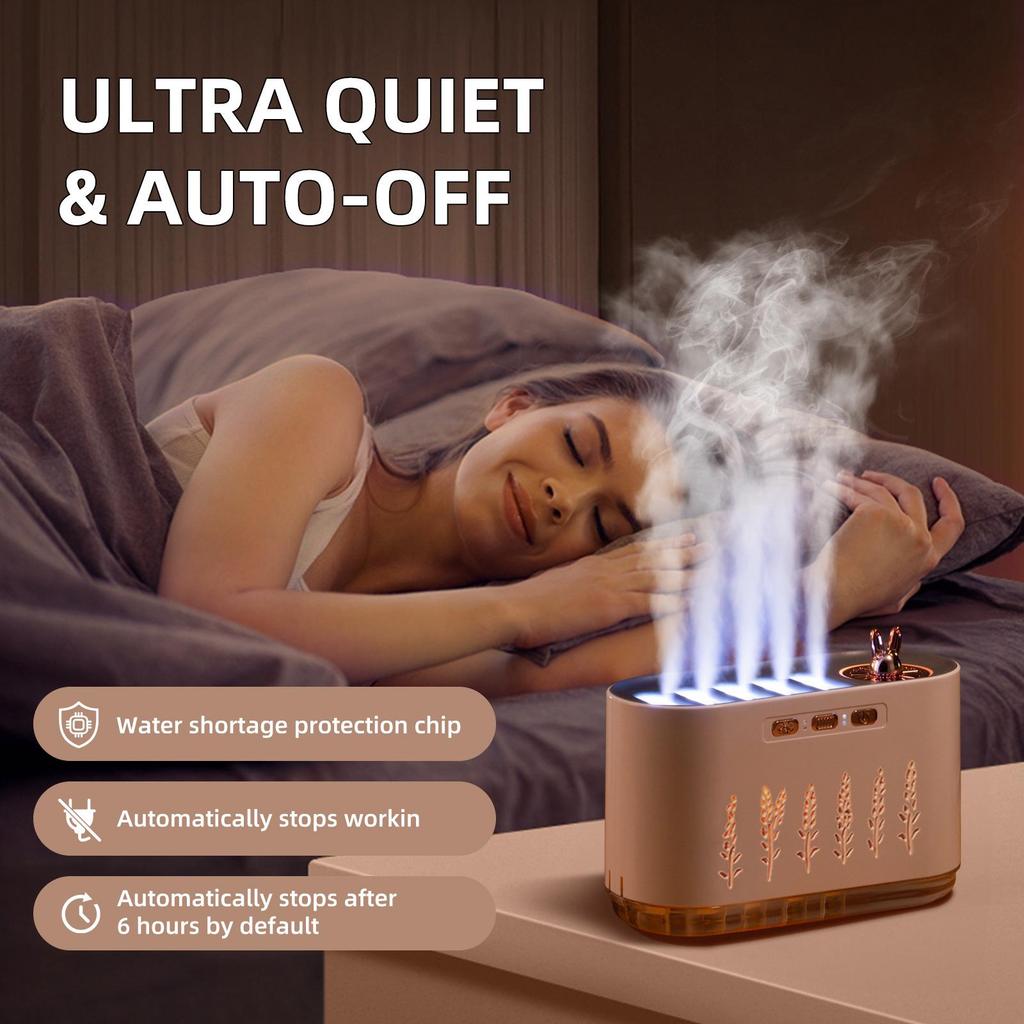Silent Cross-Border Humidifier with Five-Hole Spray & Dynamic Seven-Color Aromatherapy
