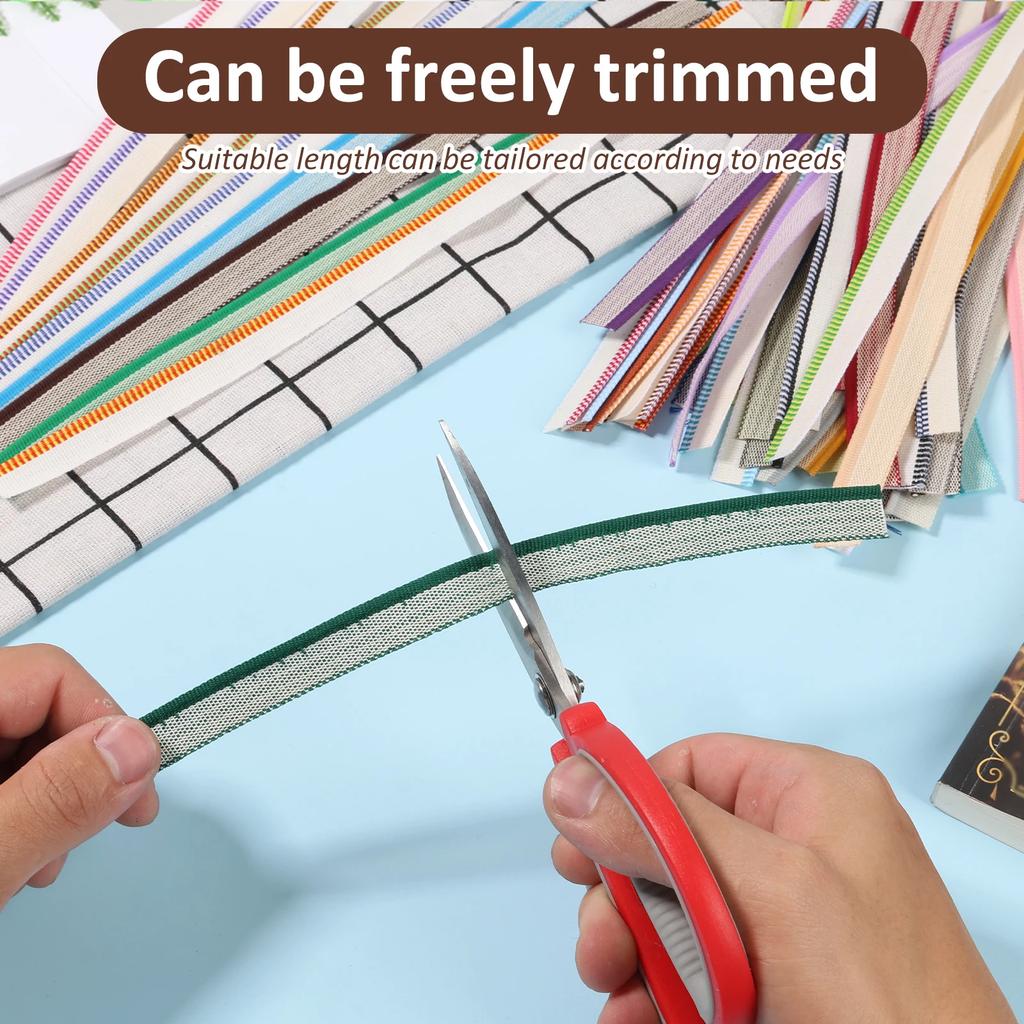 Набор из 24 цветов для переплета книги, 11,8 дюйма, переплетные ленты для разных книг, концевые полоски, переплетный материал, материалы для переплета ткани