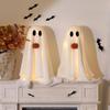 2 Pack with Pumpkin Light-Up Sherpa Ghosts Cute Ghost Tabletop Decor Halloween Decorations  Party
