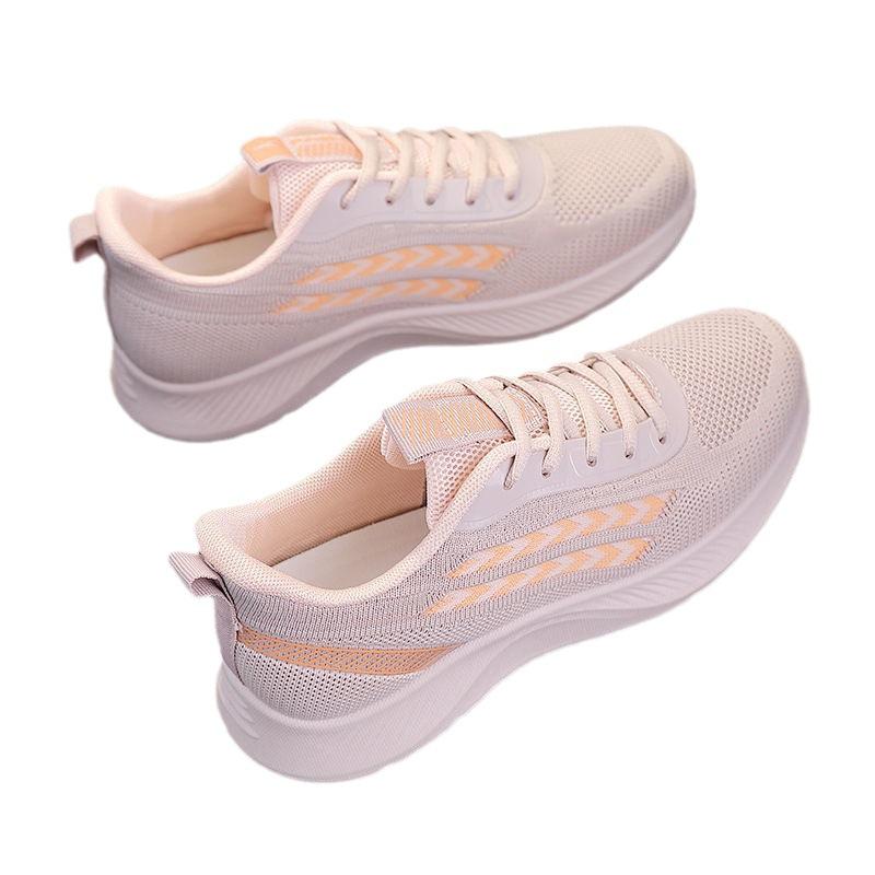 Flying Woven Women's Shoes Spring and Summer New Casual Wearproof Soft Bottom Lightweight Breathable Sneaker