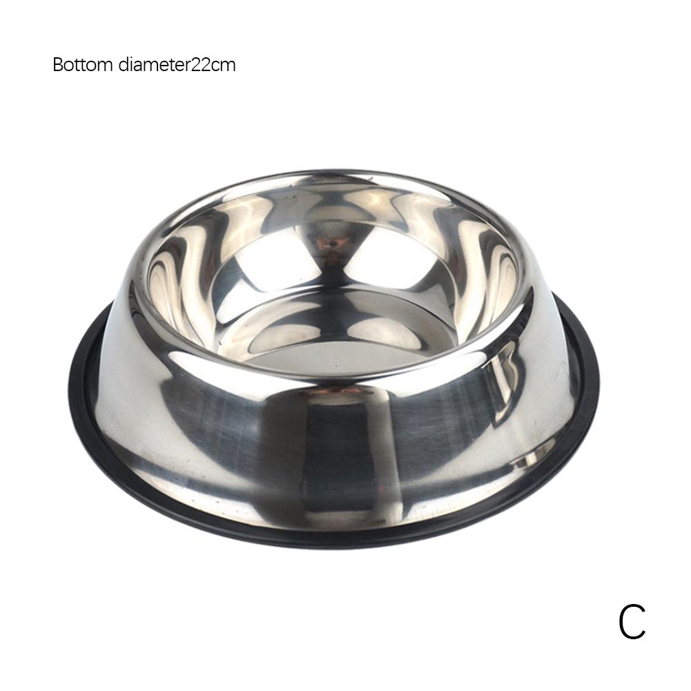 15/18/22CM Stainless Steel Dog Bowls,Lovely Pet Food Water Drink Dishes Feeder For Cat Puppy Dog Multi-Specification Anti-fall