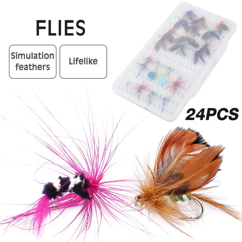 Fly Fishing Flies Trout Bass Bumble Bee Size 24pcs Factory Customize Flies Lure Bait Bee Fishing