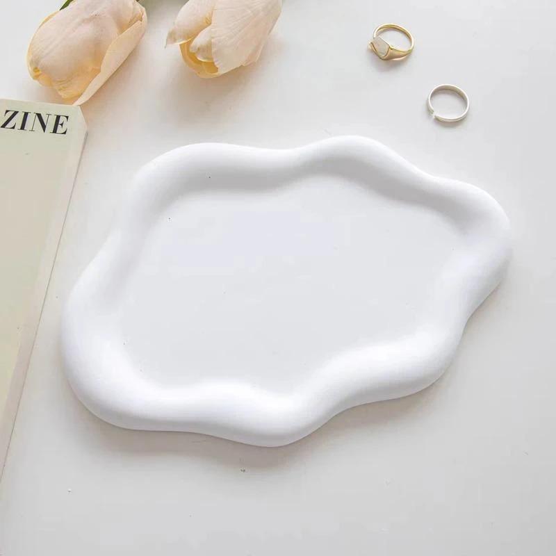 1 шт. Милая тарелка для украшений, поднос для хранения, DIY тарелка для мелочей, поднос неправильной формы, креативный домашний декор из смолы, реквизит