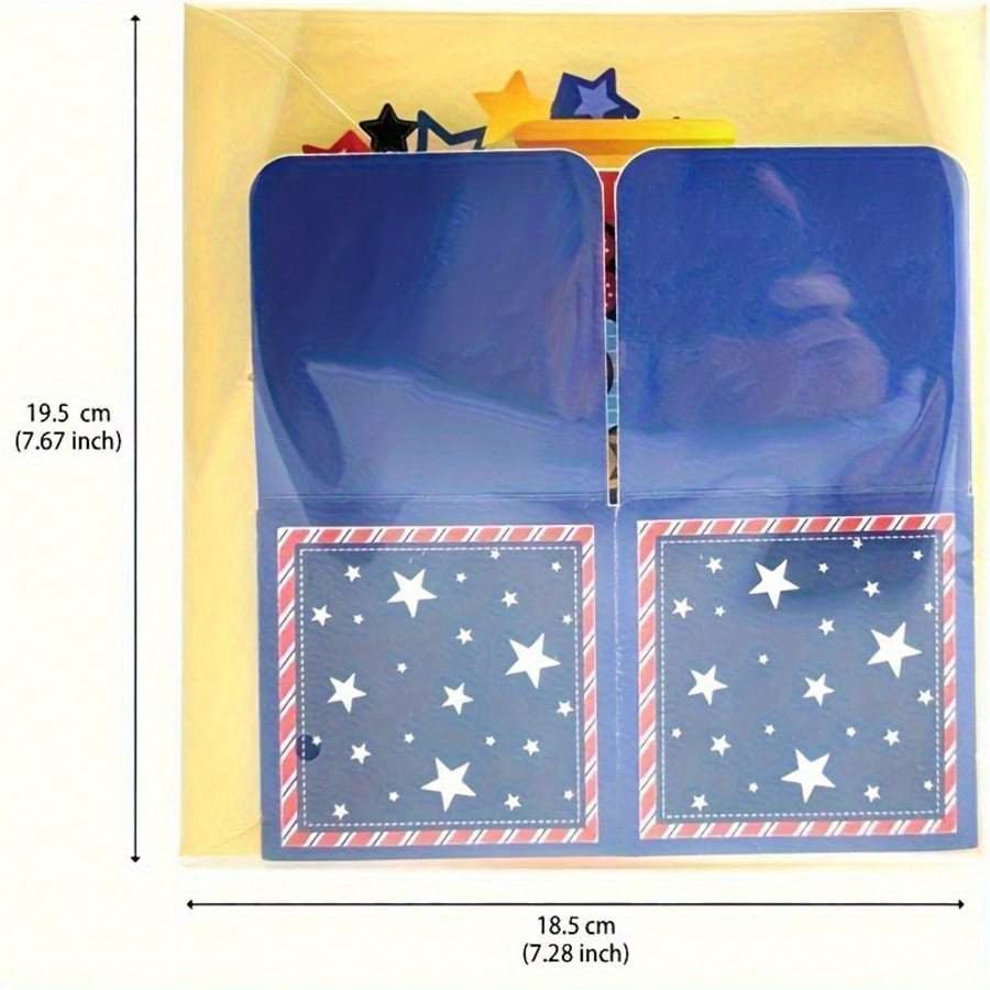 1 3D Pop Up Best Dad Card and 1 3D Pop Up Best Dad Envelope Card - A Multifunctional Themed Surprise Gift for Father's Day, Birthdays