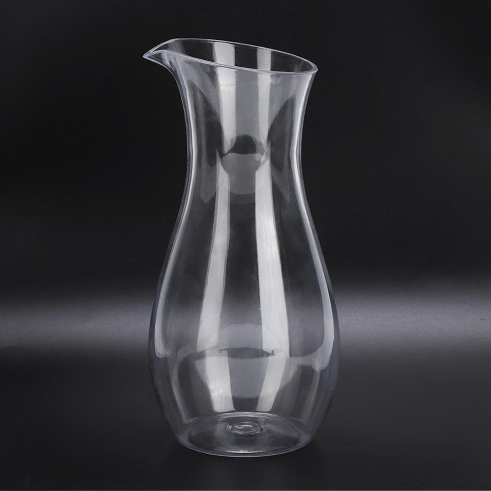 Transparent Juice Bottle Divided Hip Flask Wine Carafe Drink Pitcher Beverage Carafe Home