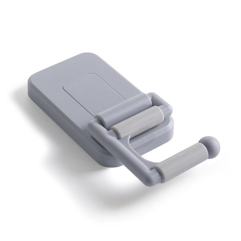 Настенный крючок без отверстий, зажим для швабры, многофункциональный складной белый крючок для хранения, бесшовный для швабры и веника